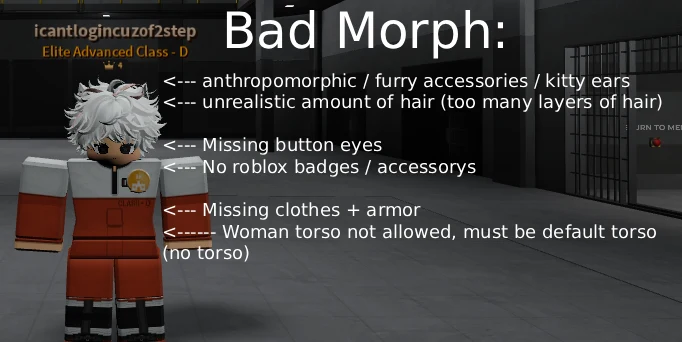A bad morph with kitty ears, too much hair, no button eyes and a woman torso